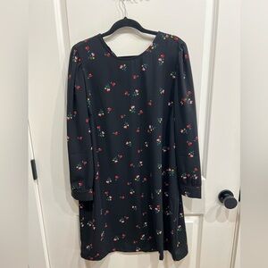 Old Navy Black Dress with Floral Accents